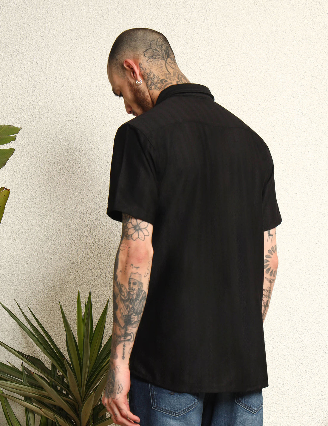 Midnight Black Classic Polyester Blend Shirt