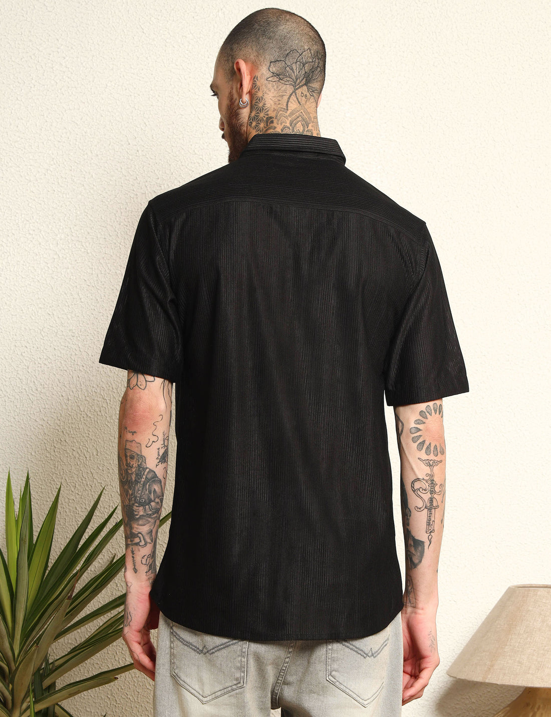 Eclipse Black Polyester Blend Shirt