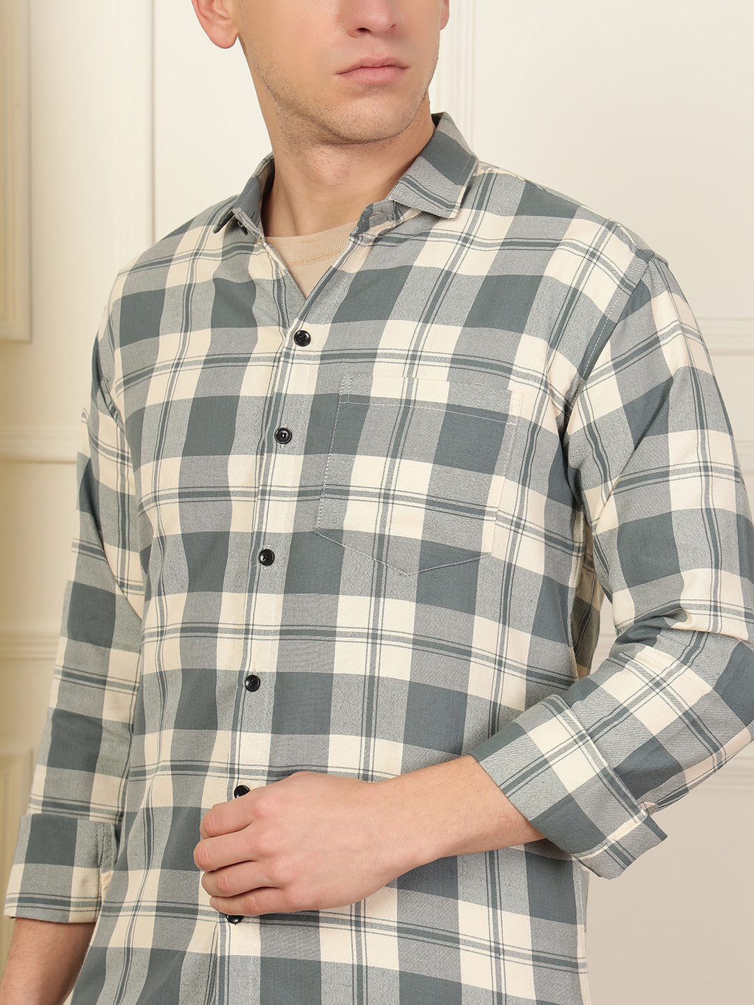 Ashwood Check Cotton Blend Shirt