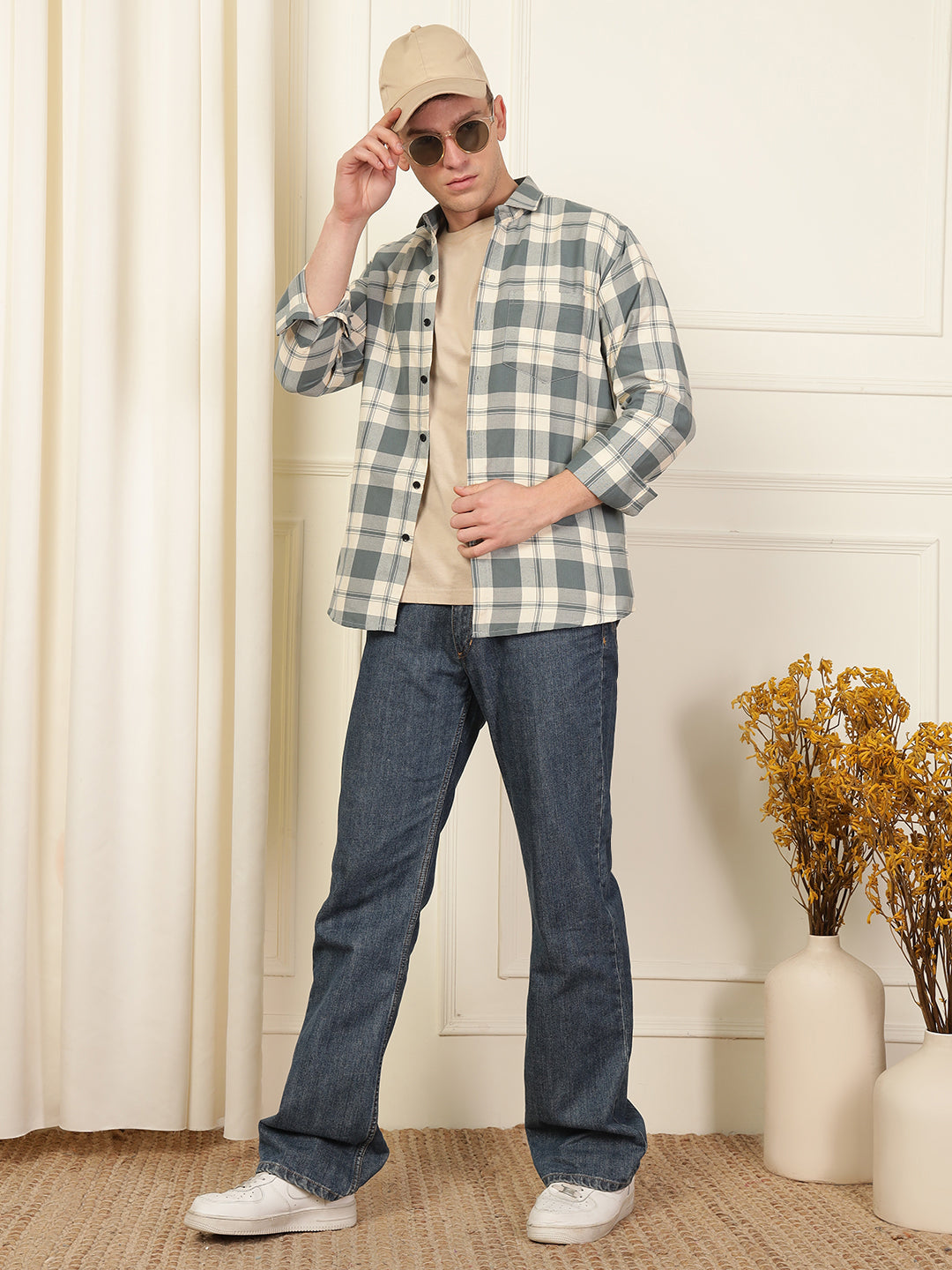 Ashwood Check Cotton Blend Shirt