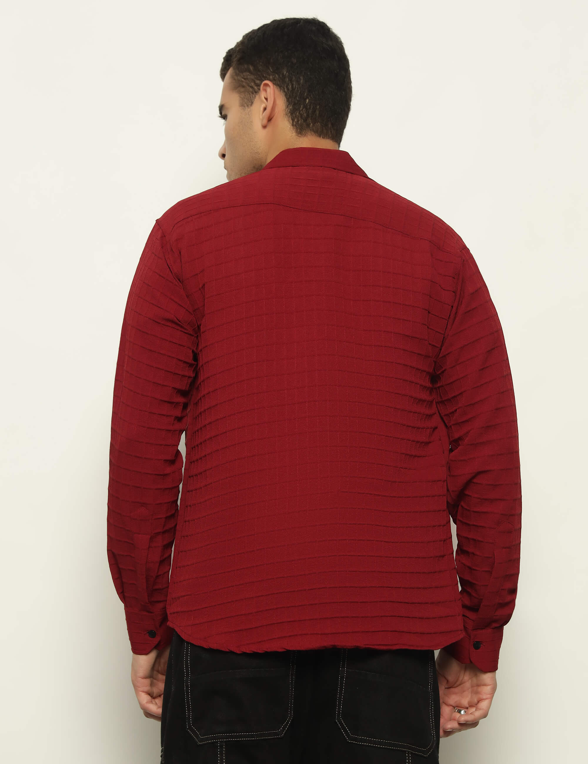 Fun Element Embroidery Patch Maroon Shirt