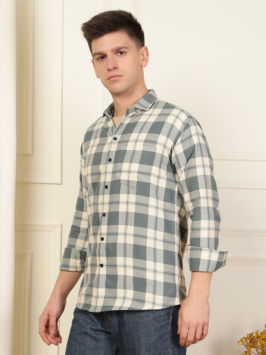 Ashwood Check Cotton Blend Shirt