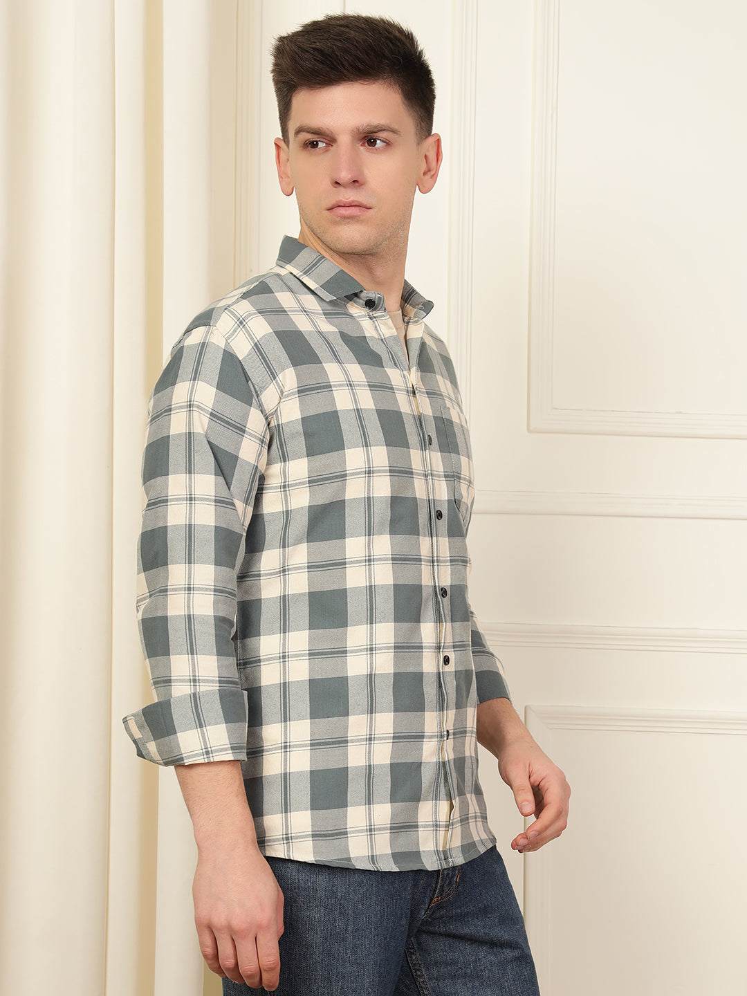 Ashwood Check Cotton Blend Shirt