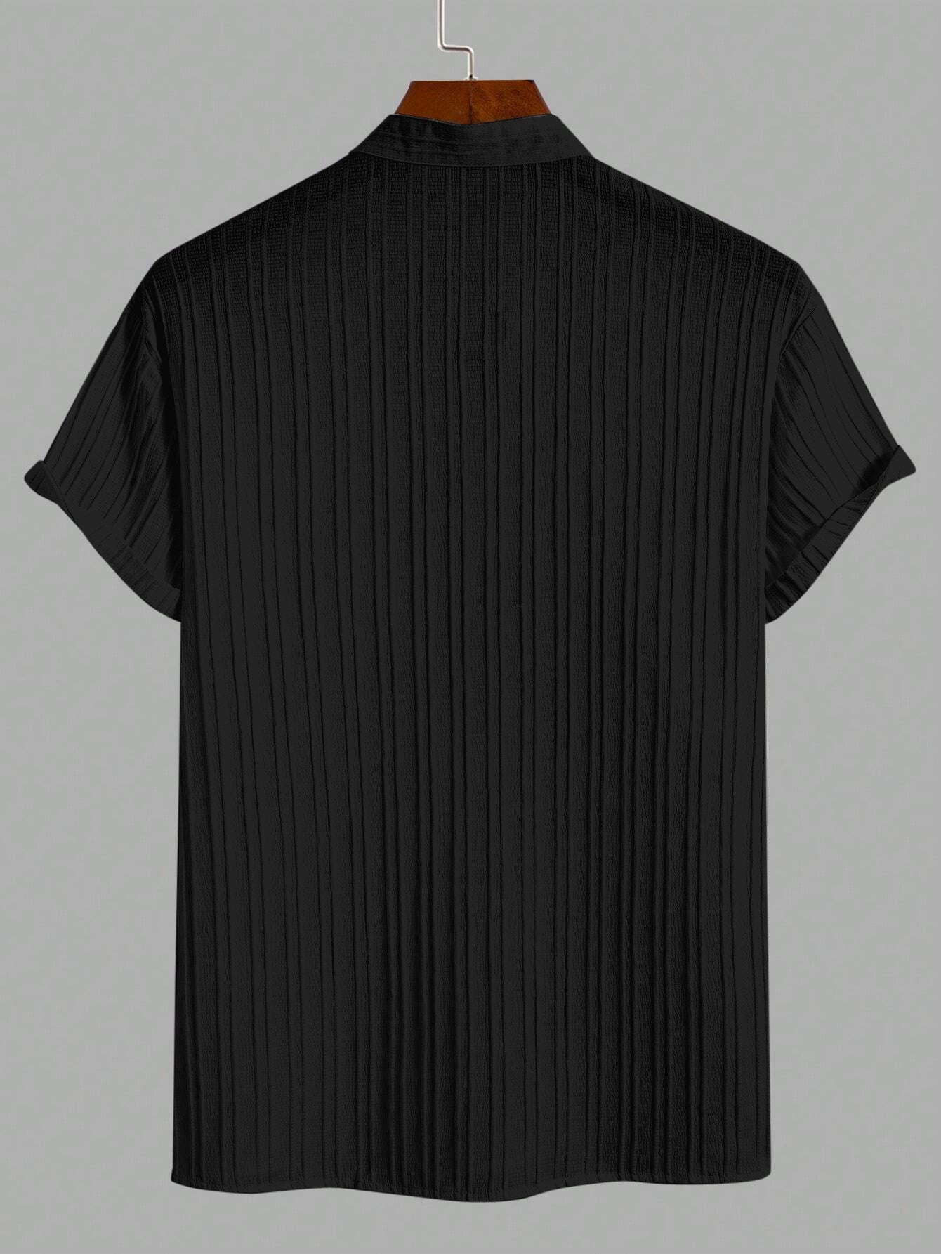 Black Breeze Mandarin Collar Shirt