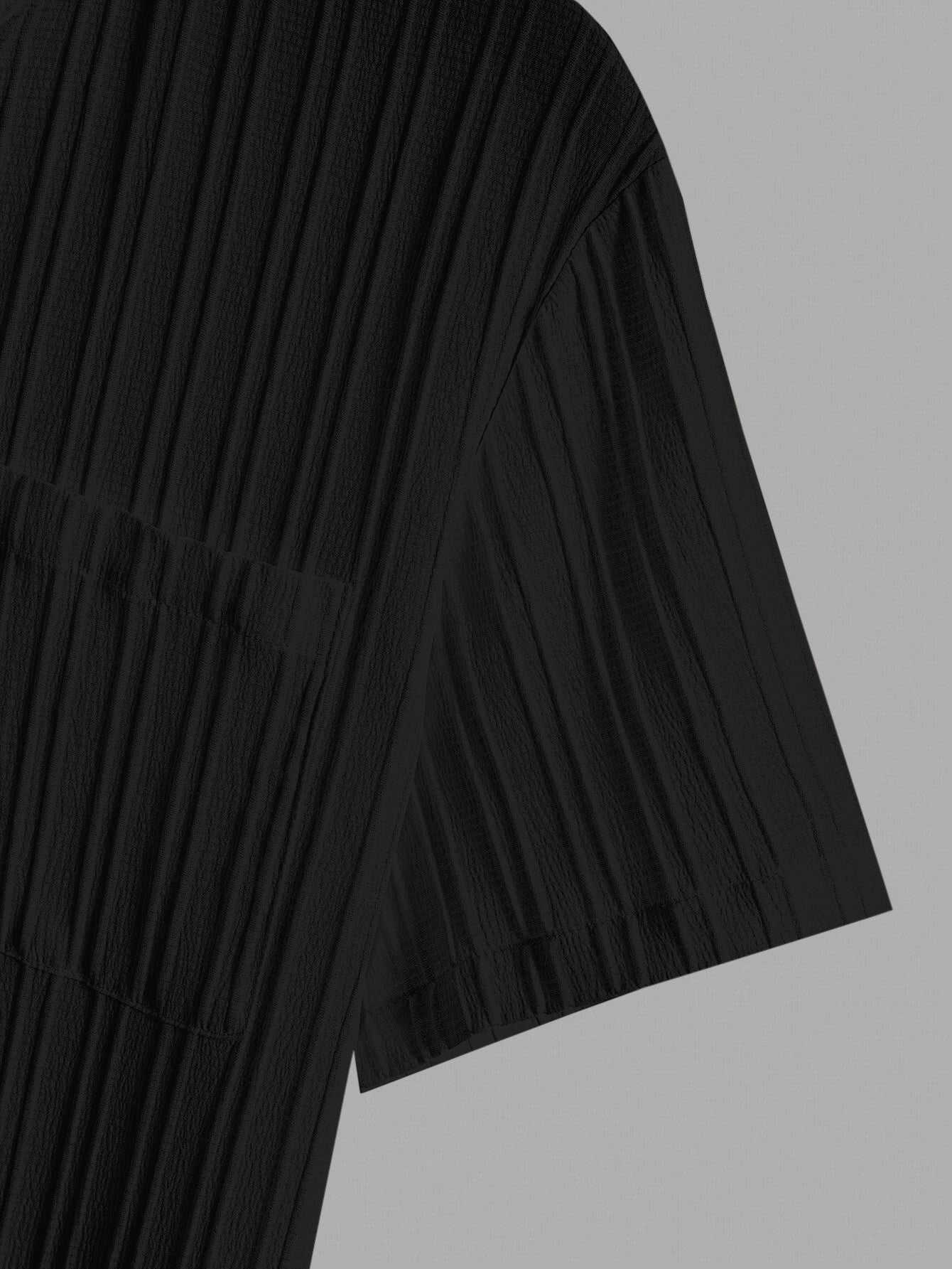 Black Breeze Mandarin Collar Shirt