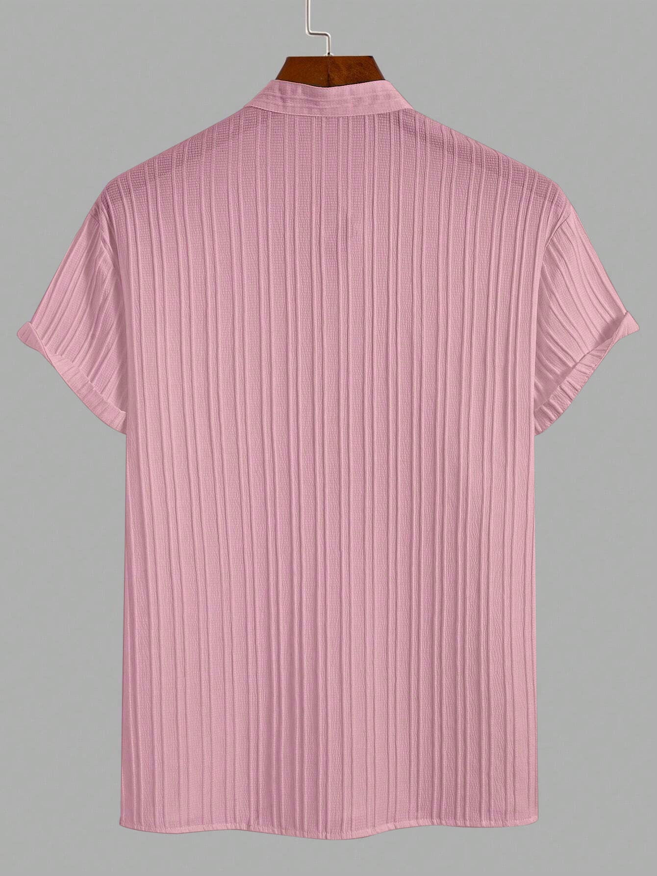 Pink Breeze Mandarin Collar Shirt