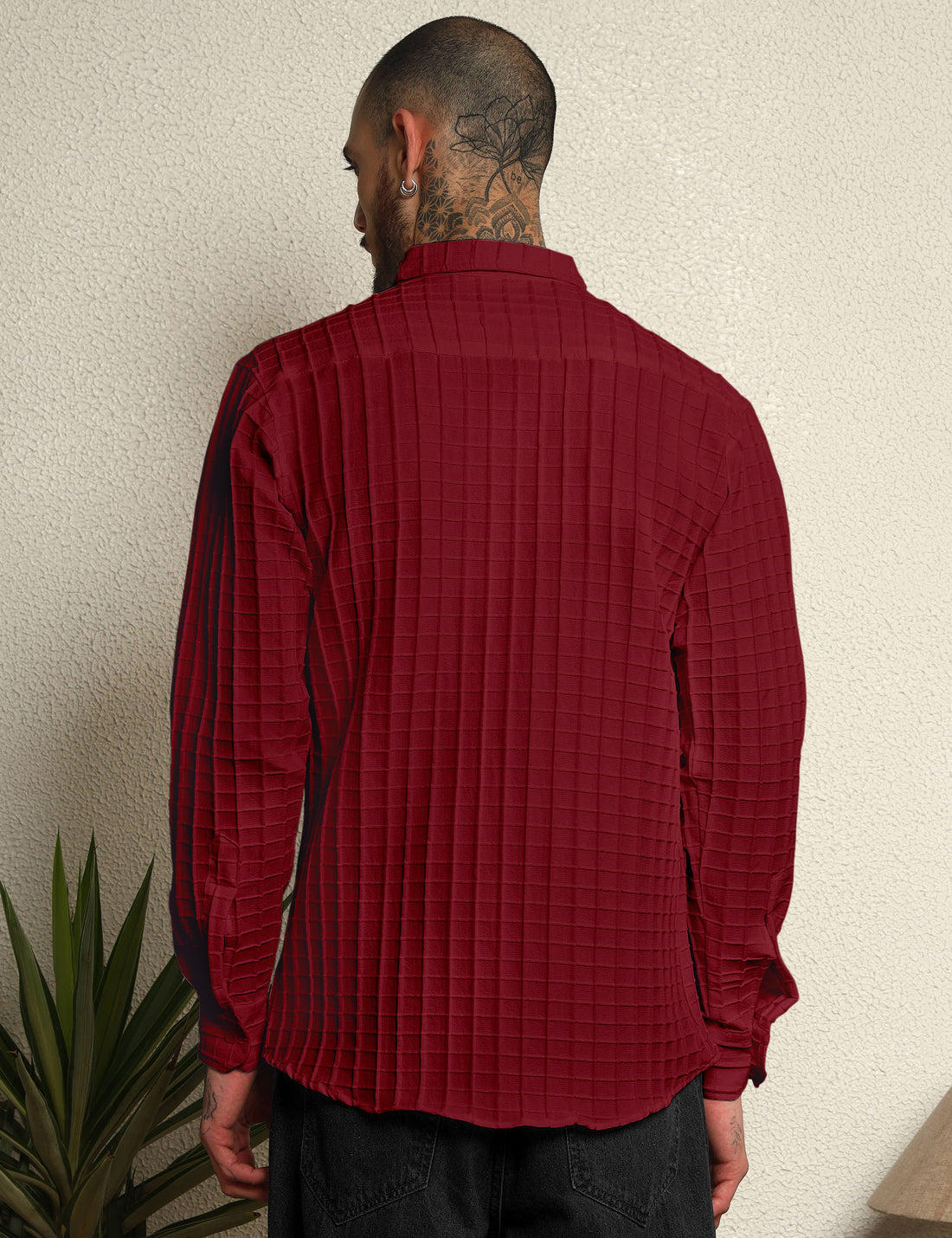 Fun Element Embroidery Patch Maroon Shirt