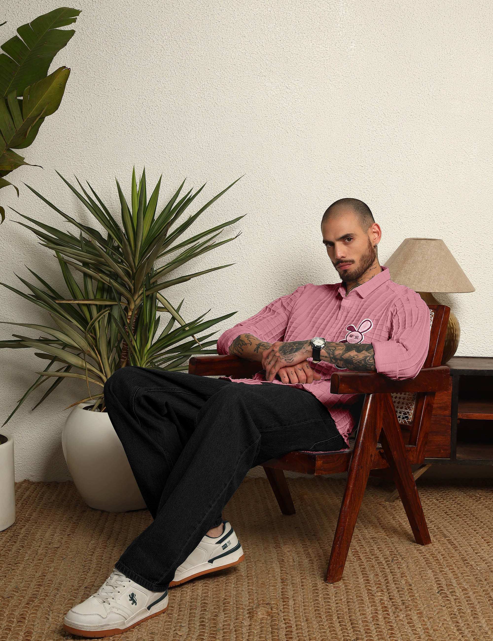 Fun Element Embroidery Patch Pink Shirt