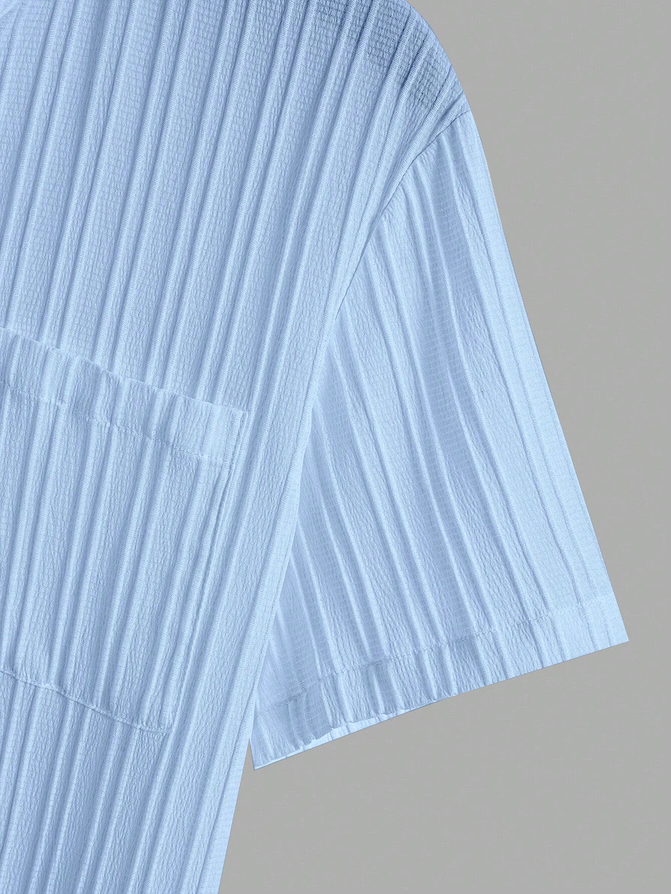 Sky Blue Breeze Mandarin Collar Shirt