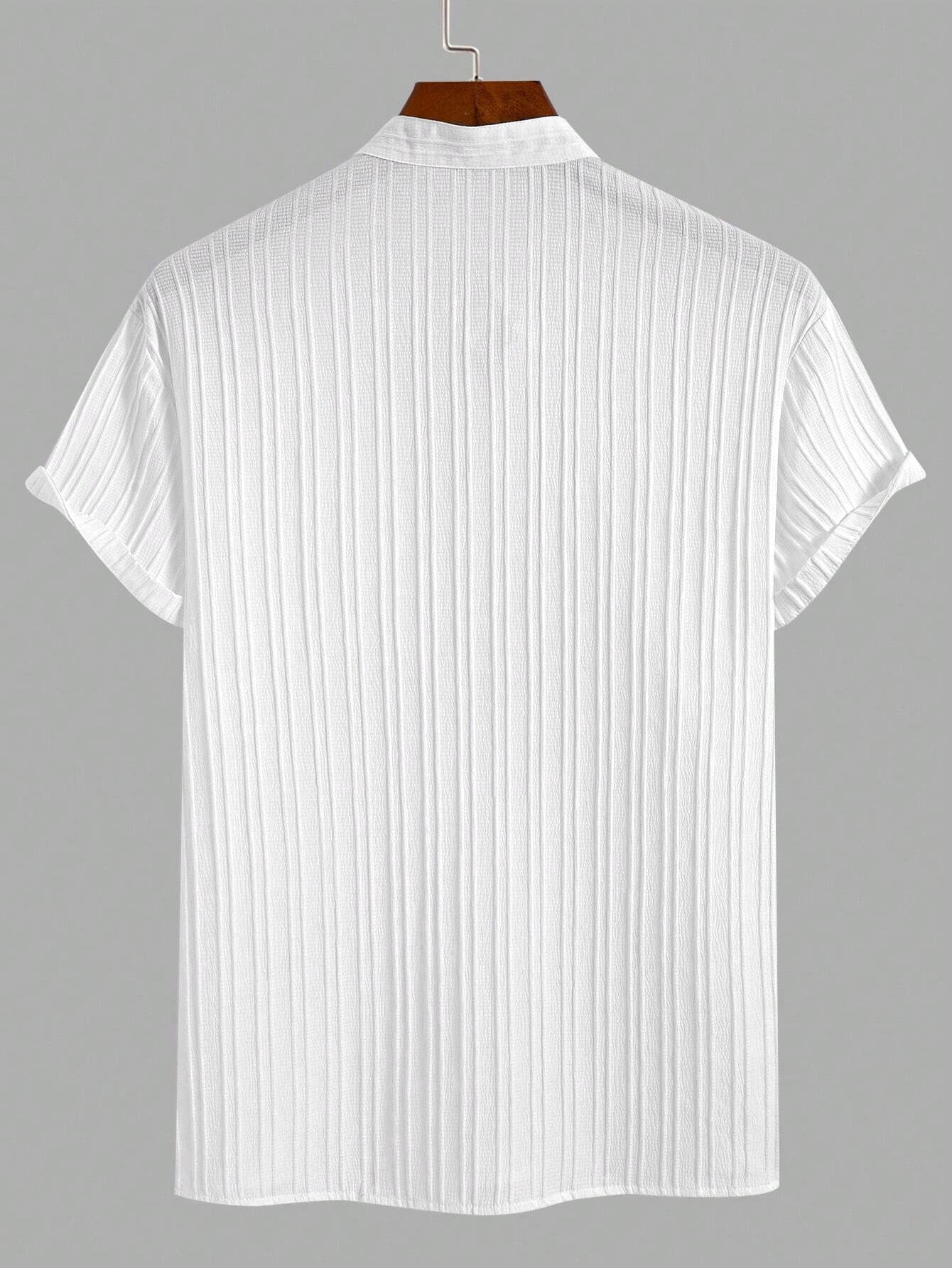 White Breeze Mandarin Collar Shirt