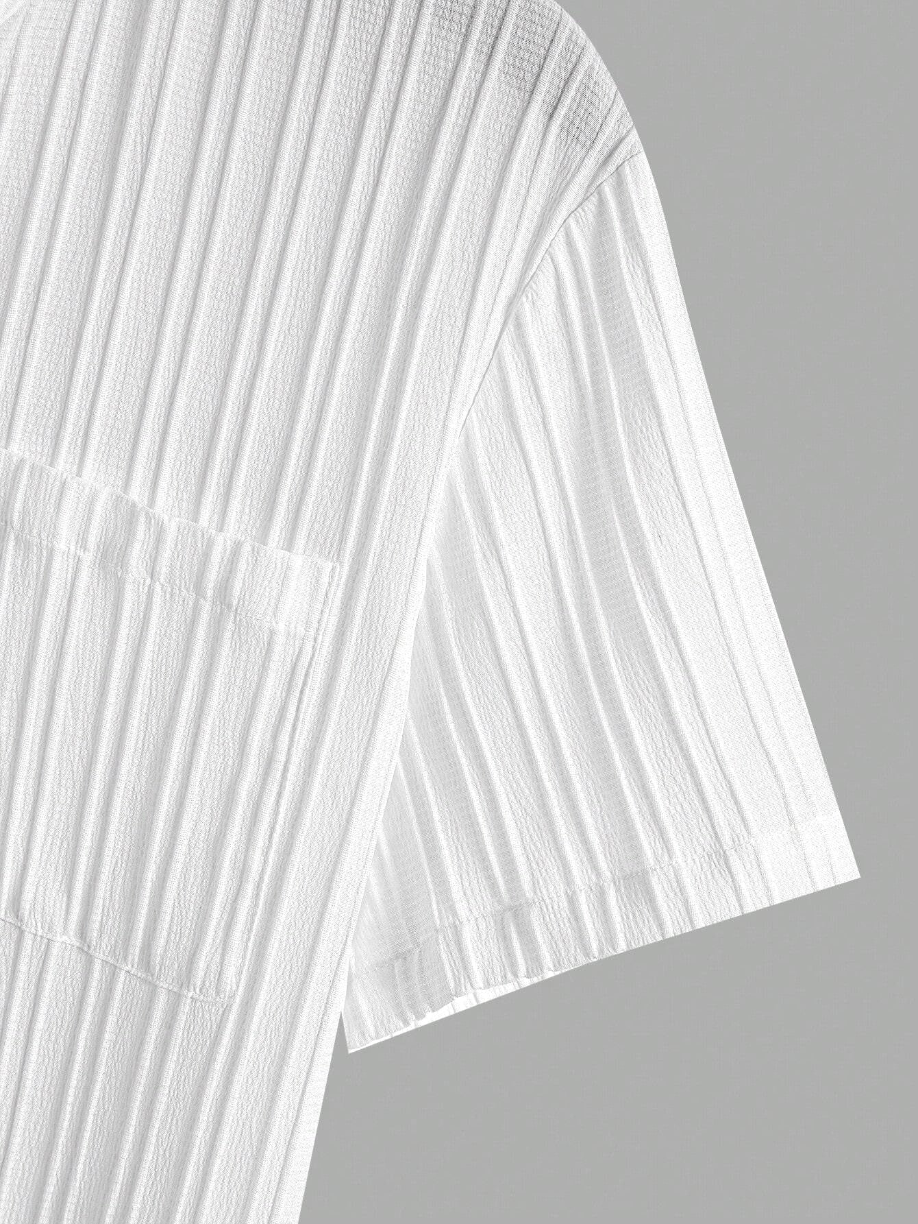 White Breeze Mandarin Collar Shirt