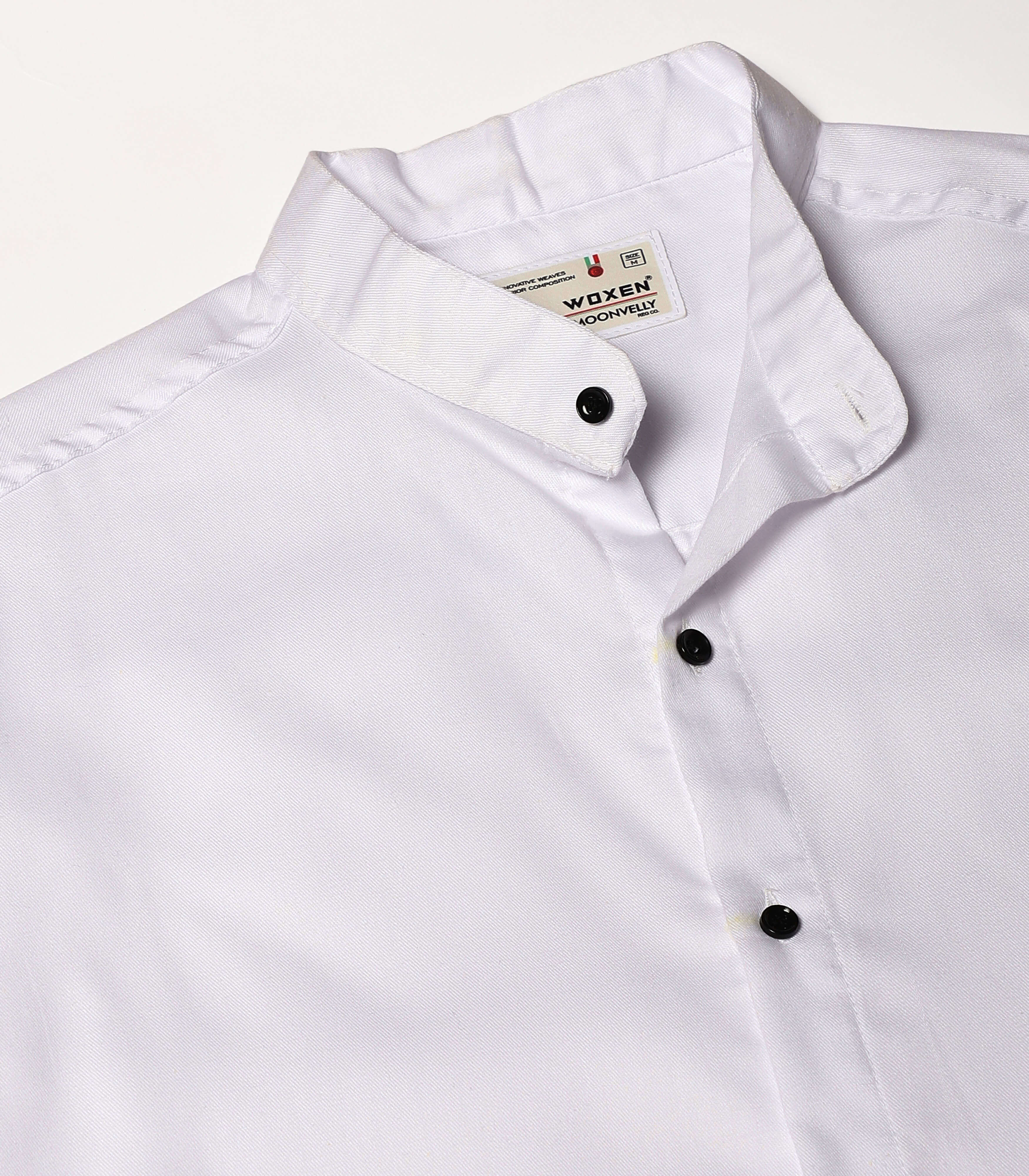 Timeless White Band Collar Shirt
