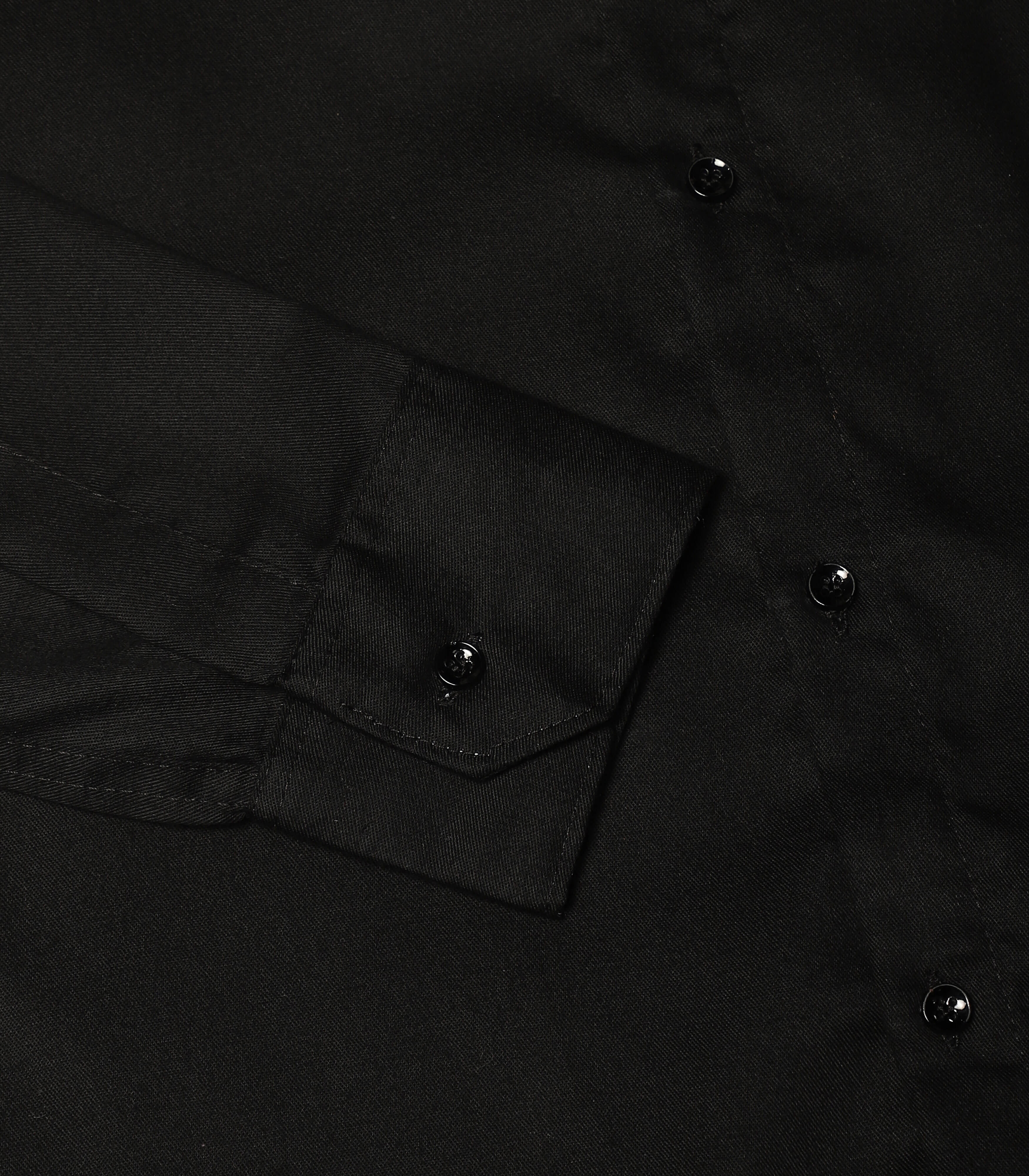 Timeless Black Band Collar Shirt